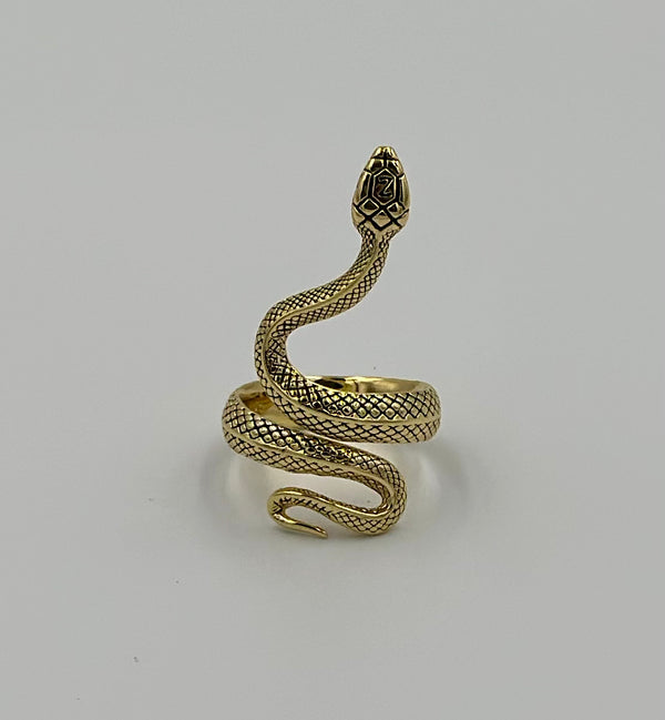 Serpente - Pierścionek z wężem (złoty)