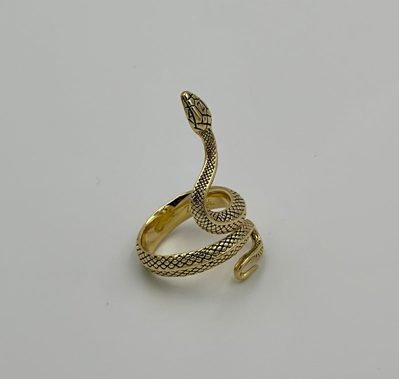 Serpente - Pierścionek z wężem (złoty)