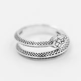 Serpentello - Mały pierścionek z wężem (Srebrny)